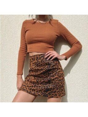 WILDSIDE leopard Print Mini Skirt